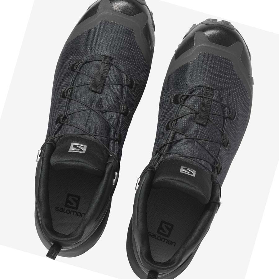 Tenis Senderismo Salomon CROSS HIKE MID GORE-TEX Hombre Grises Negros | MX 3565QMA